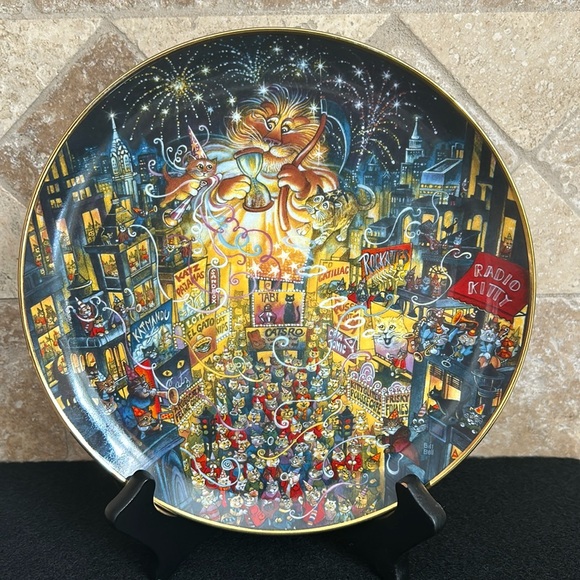 Franklin Mint Heirloom - Bill Bell Limited Edition "Purring in the Mew Year" - Picture 3 of 3